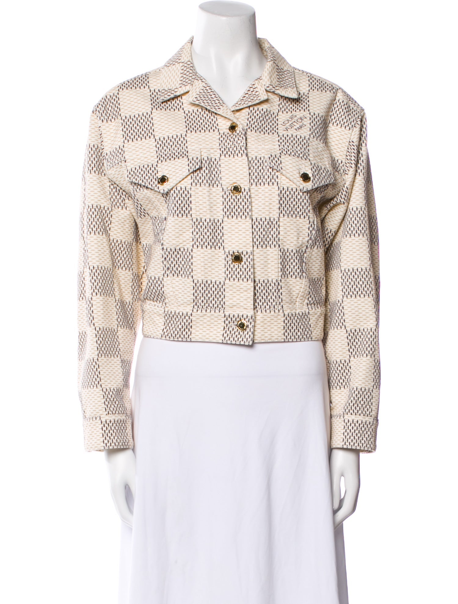 Louis Vuitton 2022 Plaid Print Denim Jacket